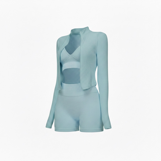 BXB Teal 3PC Short Set